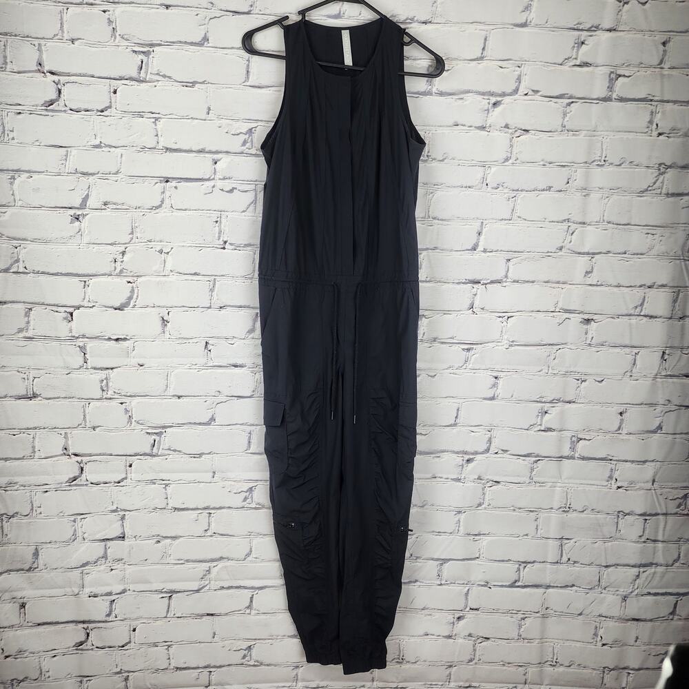 Athleta Jumpsuit Romper Canopy Parachute Sleeveless Black Women's 2 - Picture 2 of 13